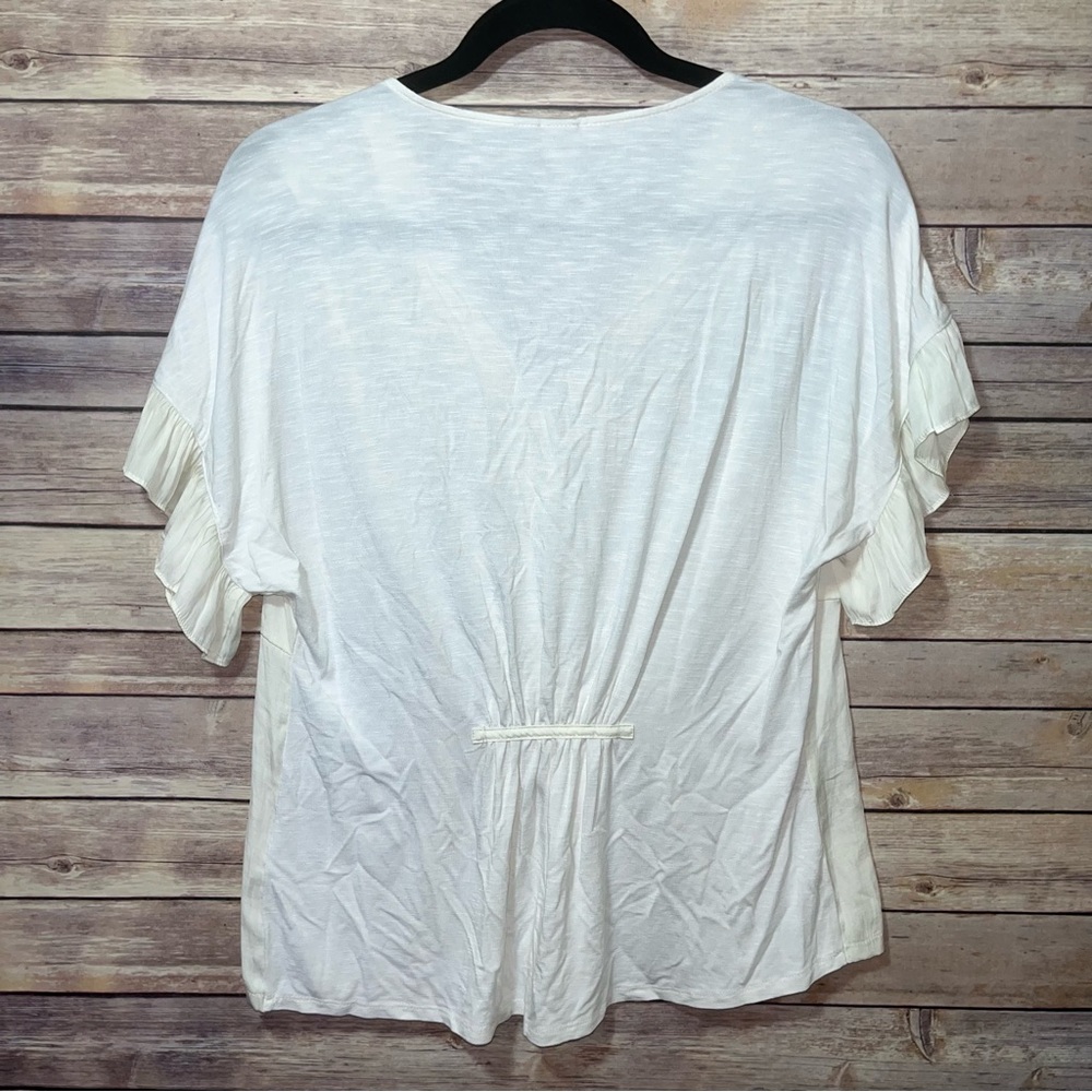 Anthropologie DOLAN Ivory Button Flowy Blouse Size Medium A3 - Picture 5 of 5